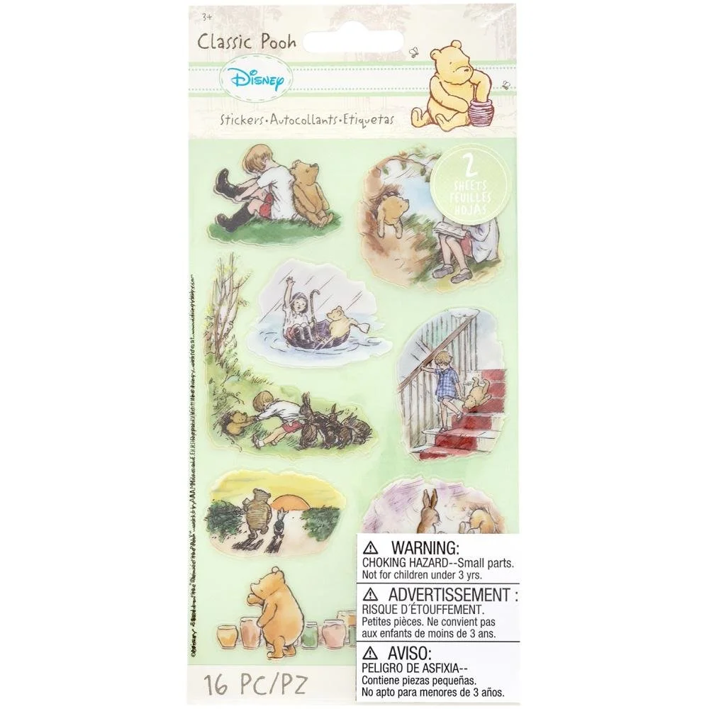 Winnie the Pooh Classic Pooh Flat Stickers Scenes