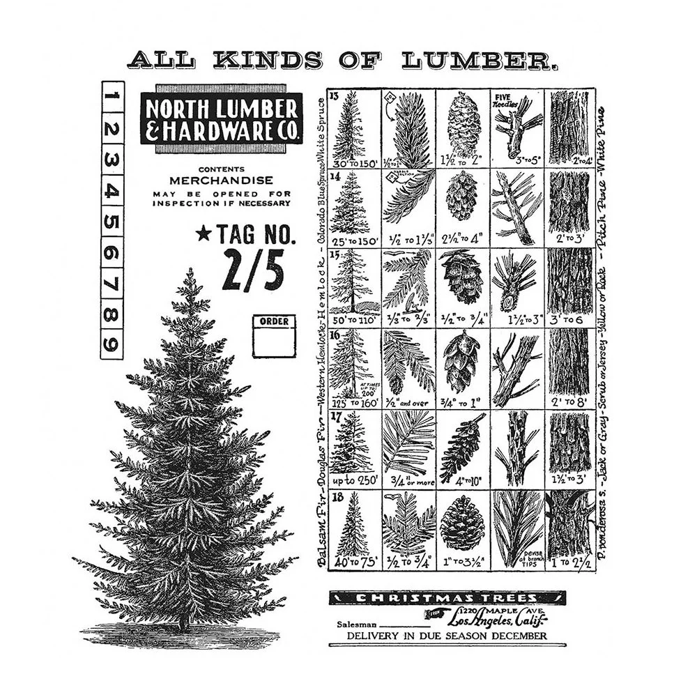 Tim Holtz Cling Stamps Winter Woodlands
