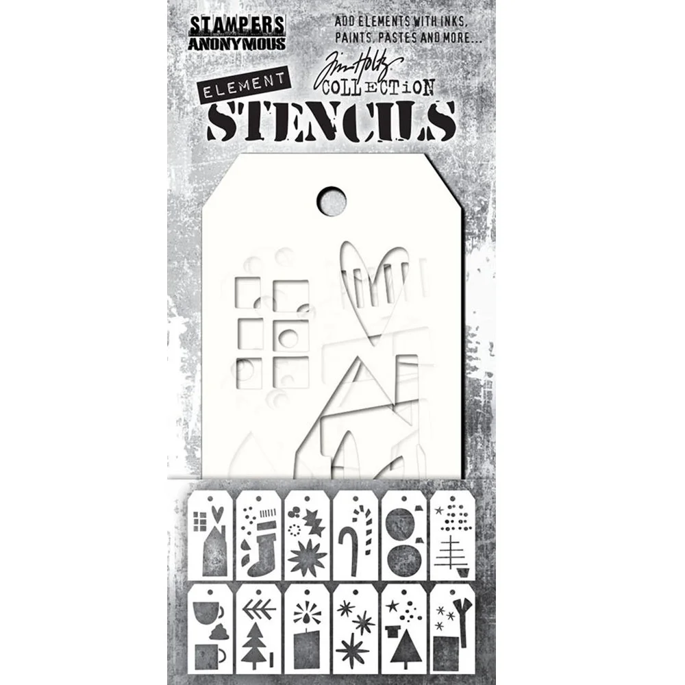 Tim Holtz Element Stencils Festive Art