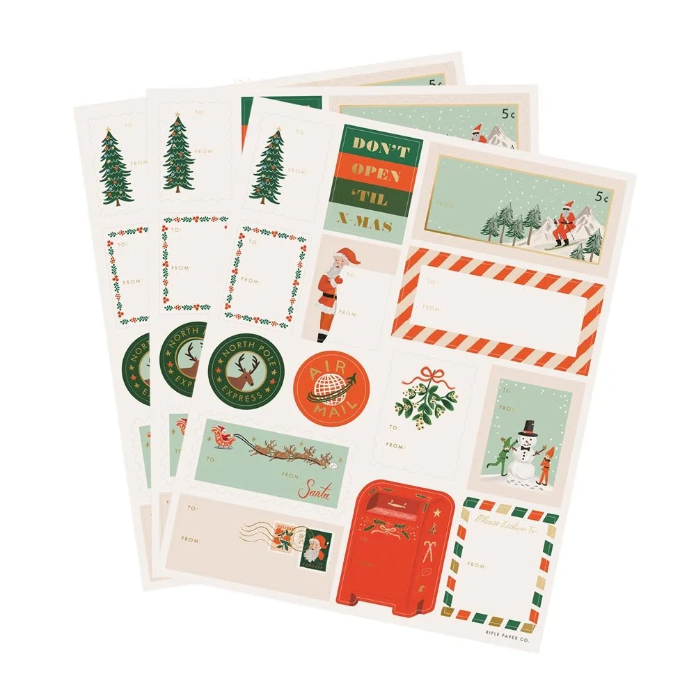 Rifle Paper Co. Santa's Workshop Stickers & Labels