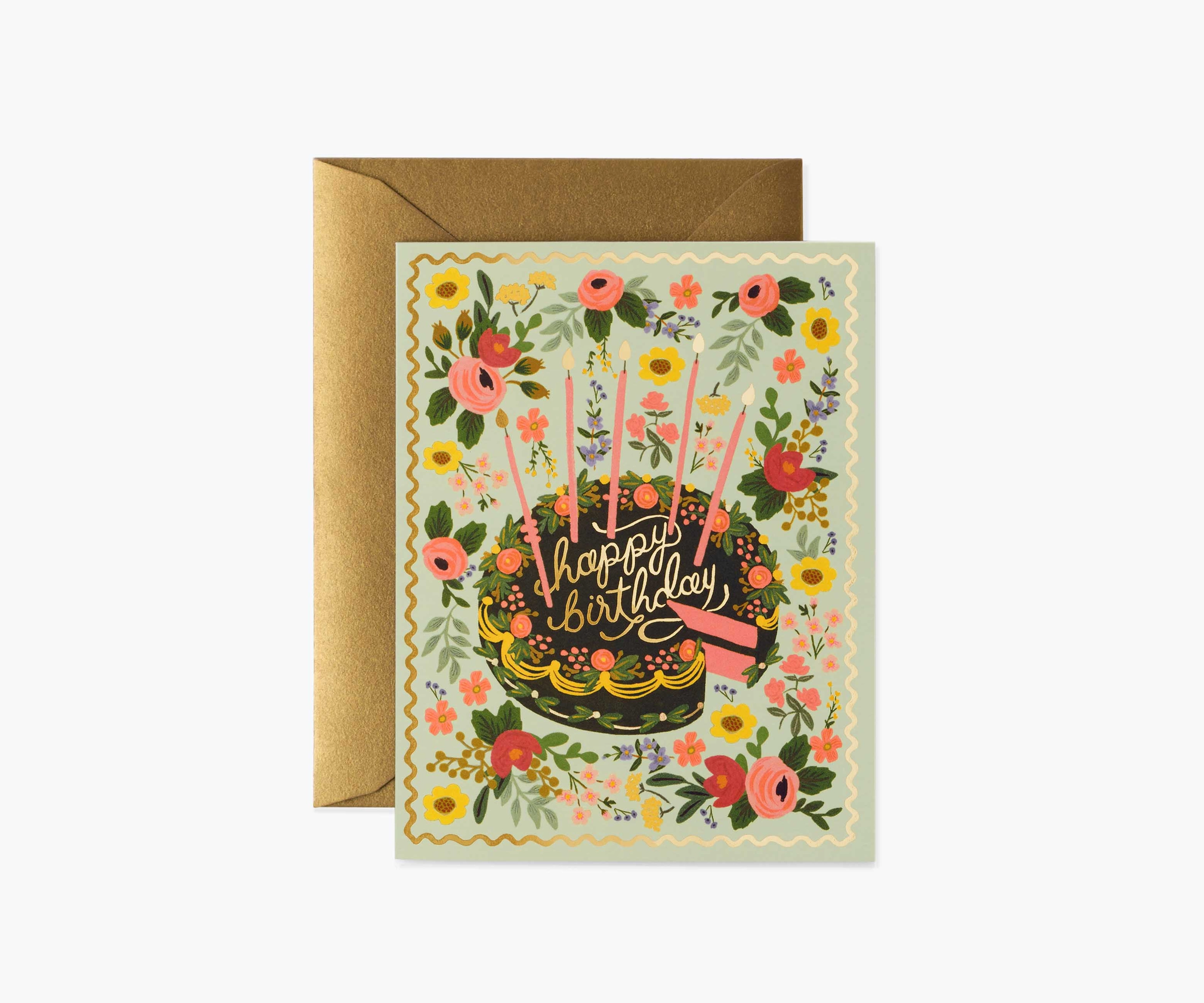 Rifle Paper Co. Floral Cake Birthday Greeting Card