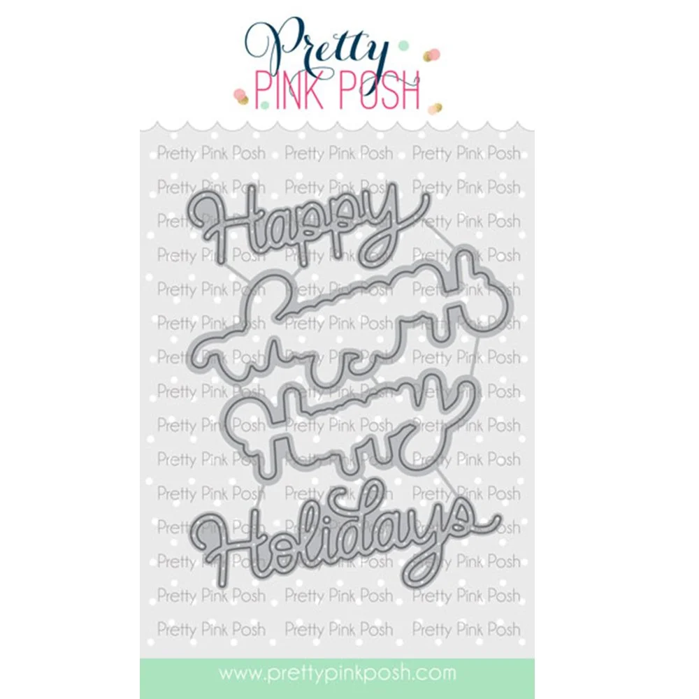 Pretty Pink Posh Happy Holidays Shadow Die