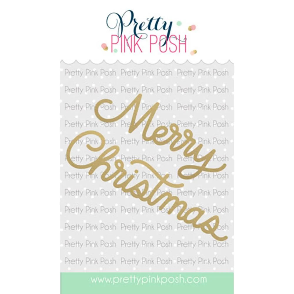 Pretty Pink Posh Merry Christmas Script Hot Foil Plate
