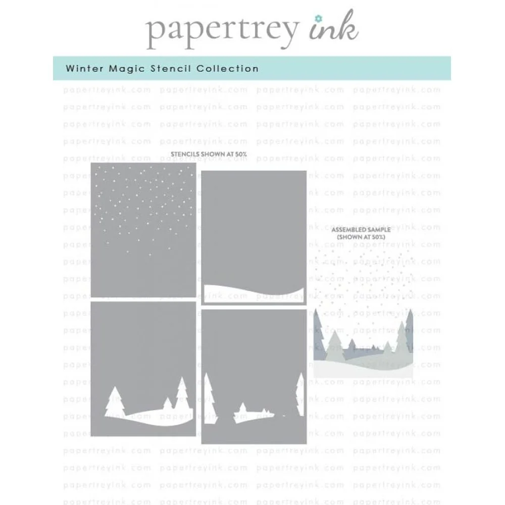 Papertrey Ink Winter Magic Stencil Collection (set of 4)