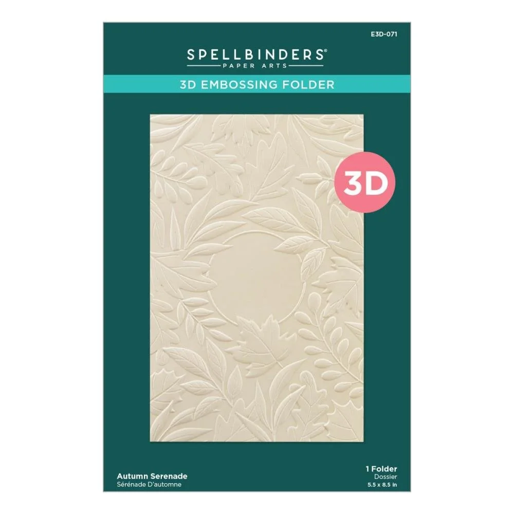 Spellbinders 3D Embossing Folder Autumn Serenade
