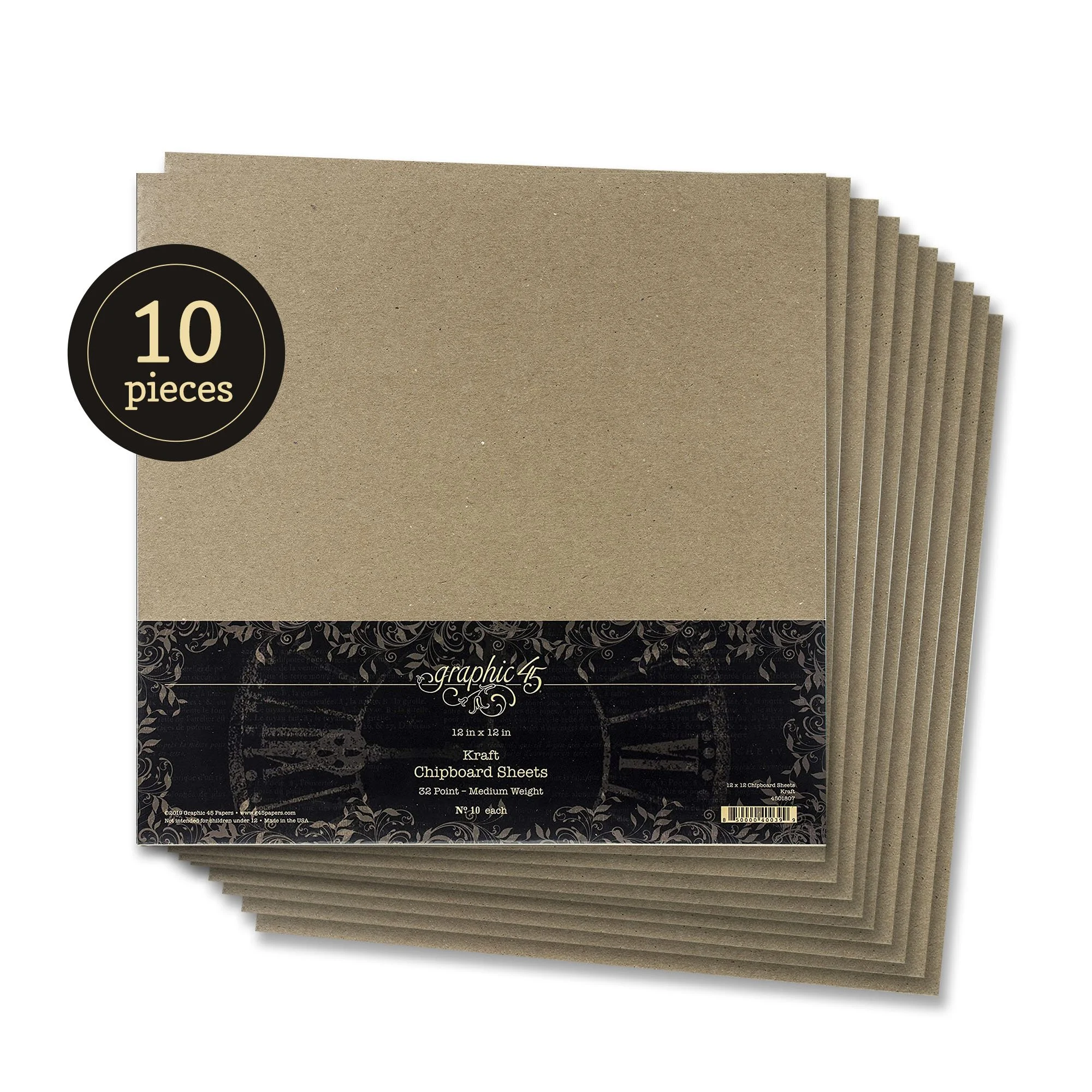 Graphic 45 Kraft 12×12 Chipboard Sheets