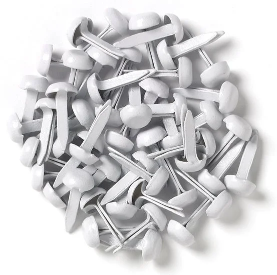 Doodlebug Mini Brads Lily White