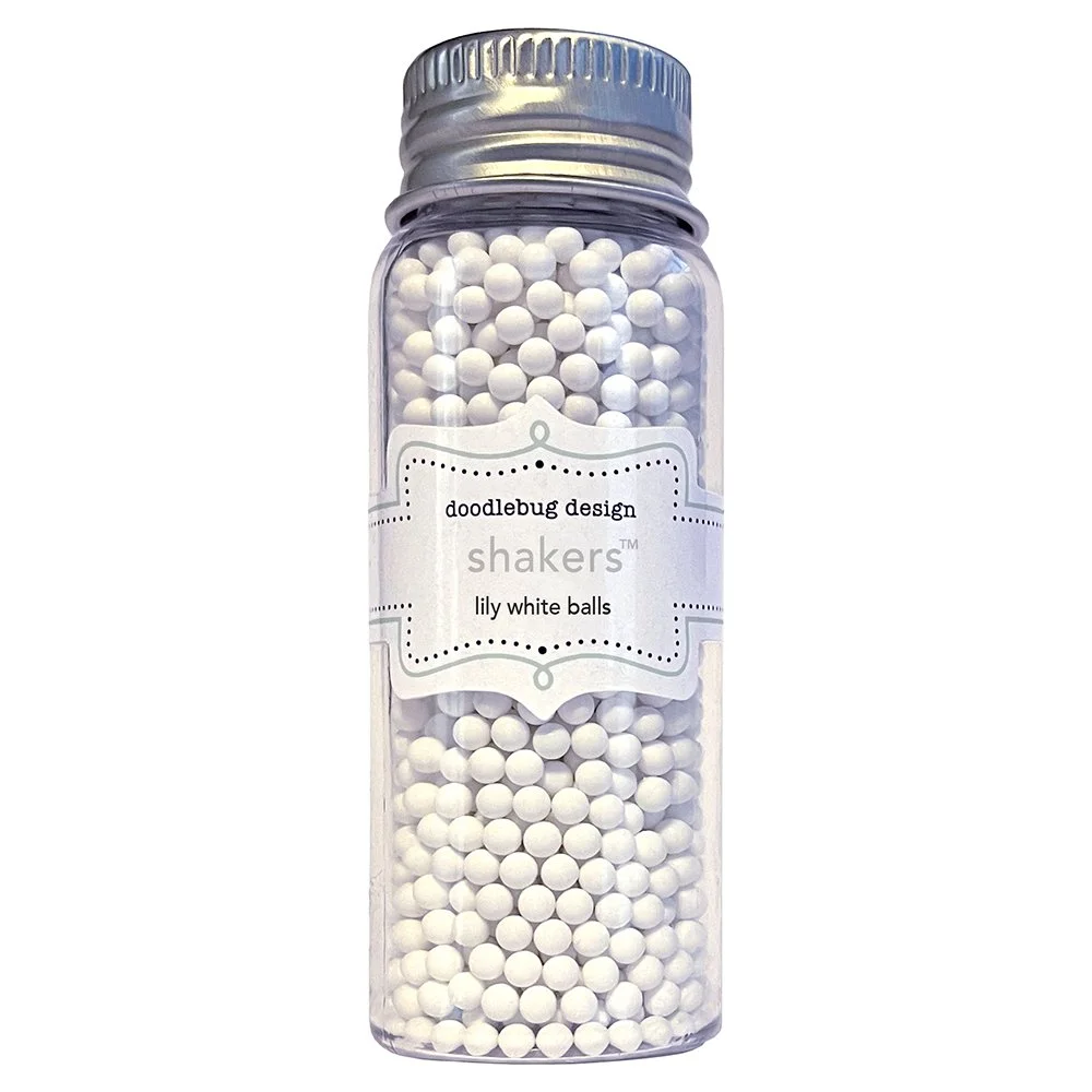 Doodlebug Shaker Balls Lily White