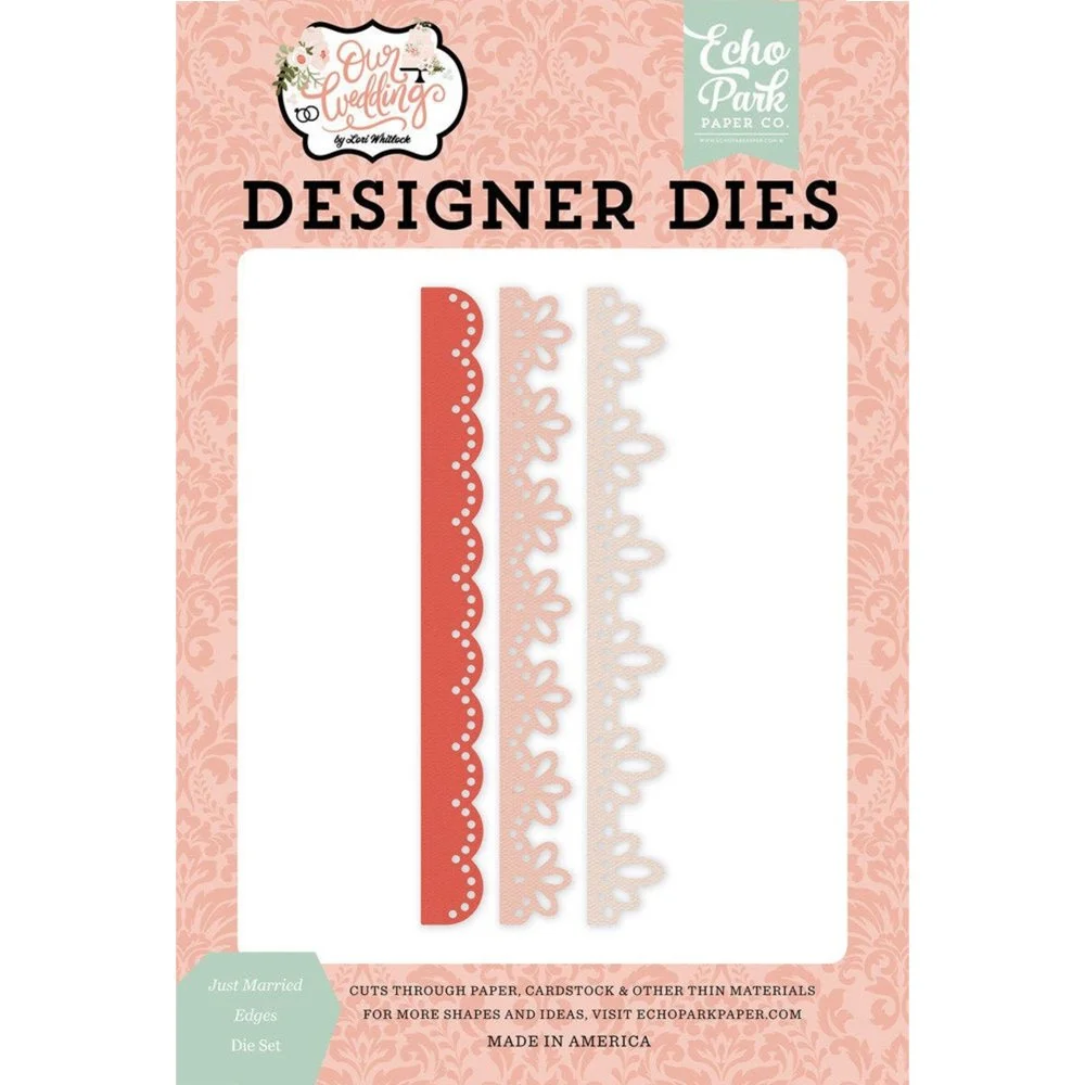 Echo Park Designer Die Set Just Married Edges