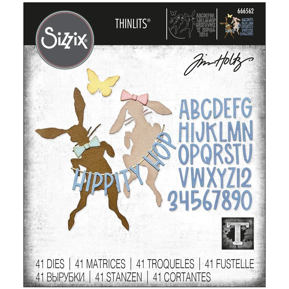 Tim Holtz Sizzix Thinlits Vault Hippity Hop