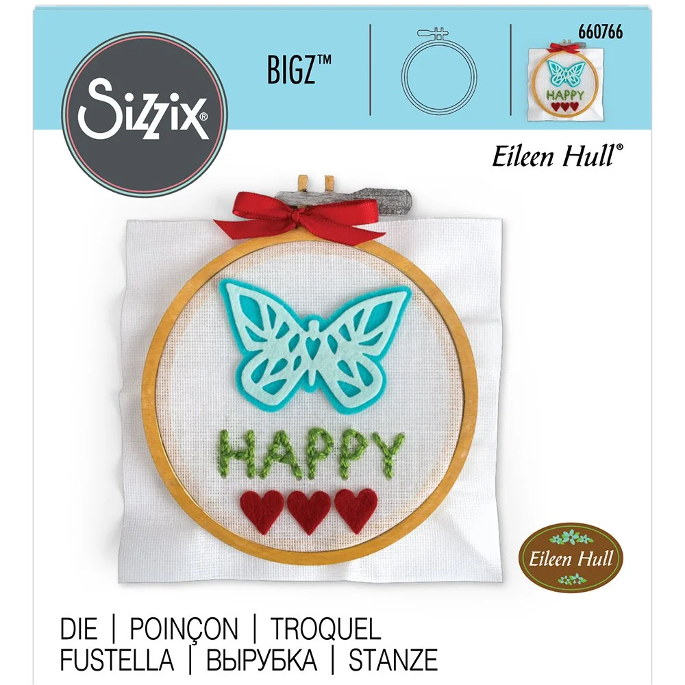 Sizzix Eileen Hull Vault Scoreboards Die Embroidery Hoop
