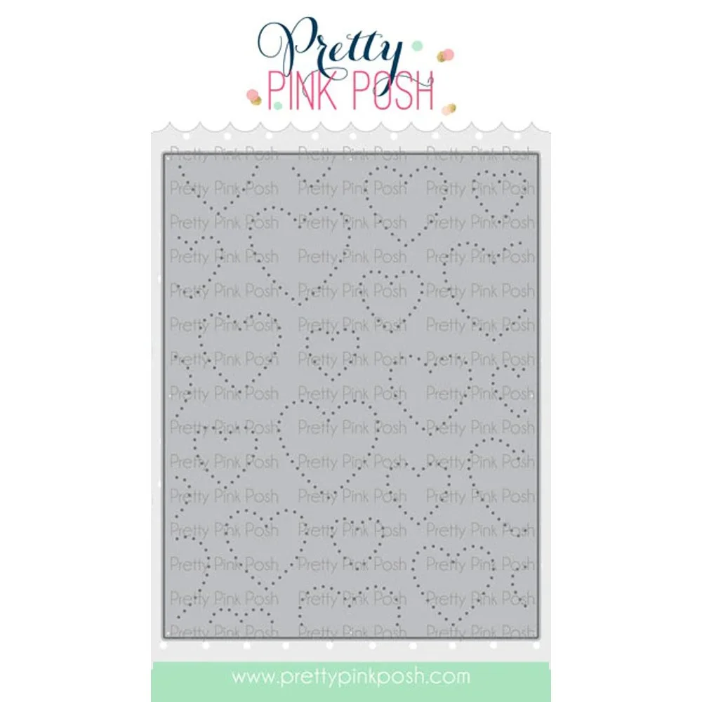 Pretty Pink Posh Pierced Hearts Plate Die