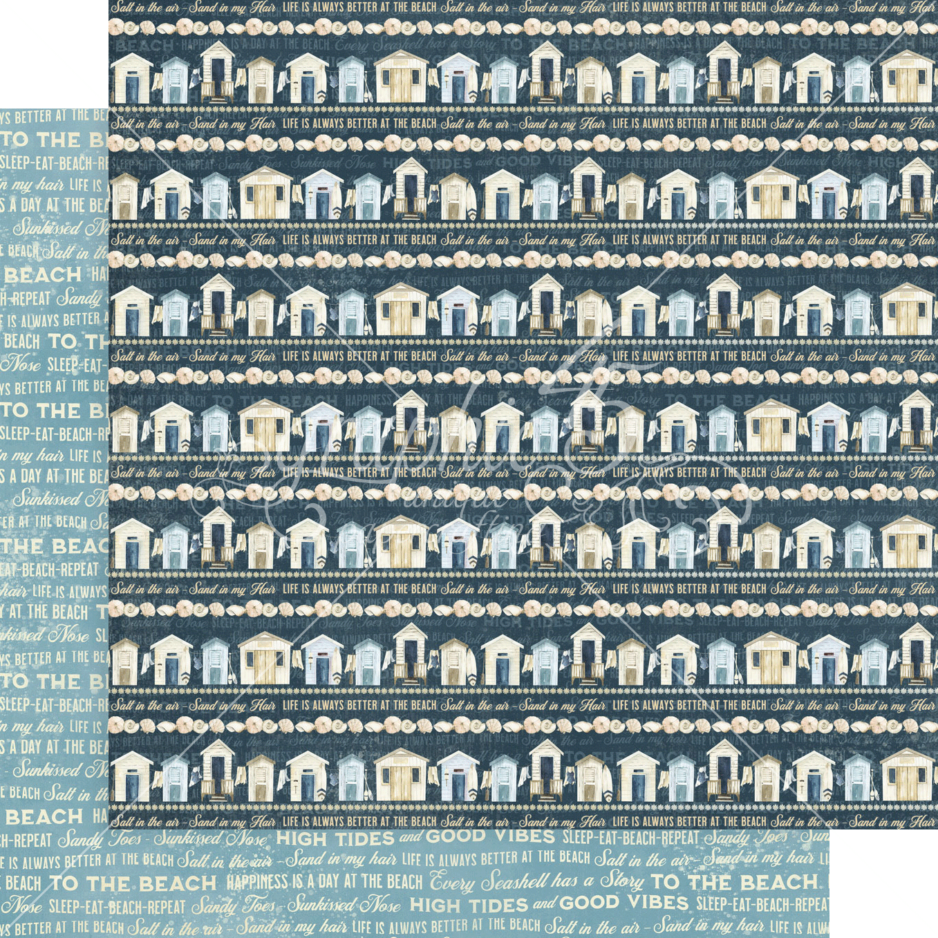 Graphic 45 The Beach Is Calling 12" x 12" Paper Sleep-Eat-Beach-Repeat