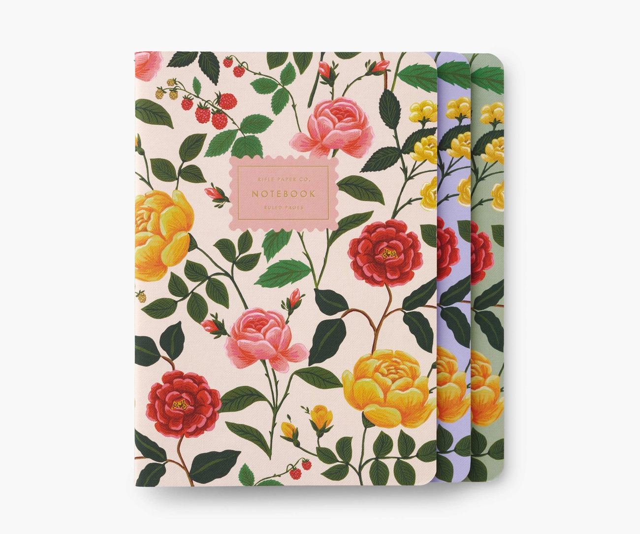 Rifle Paper Co. Roses Stitched Notebook Set