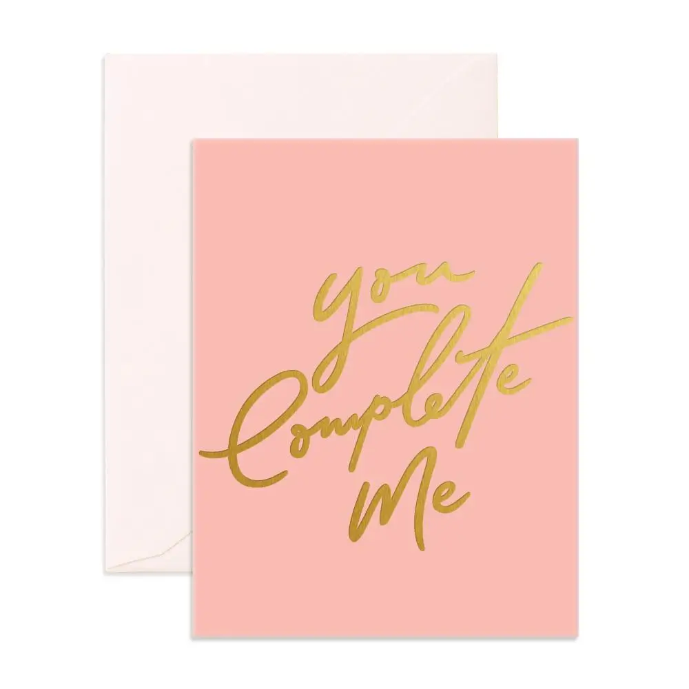 Fox & Fallow You Complete Me Greeting Card