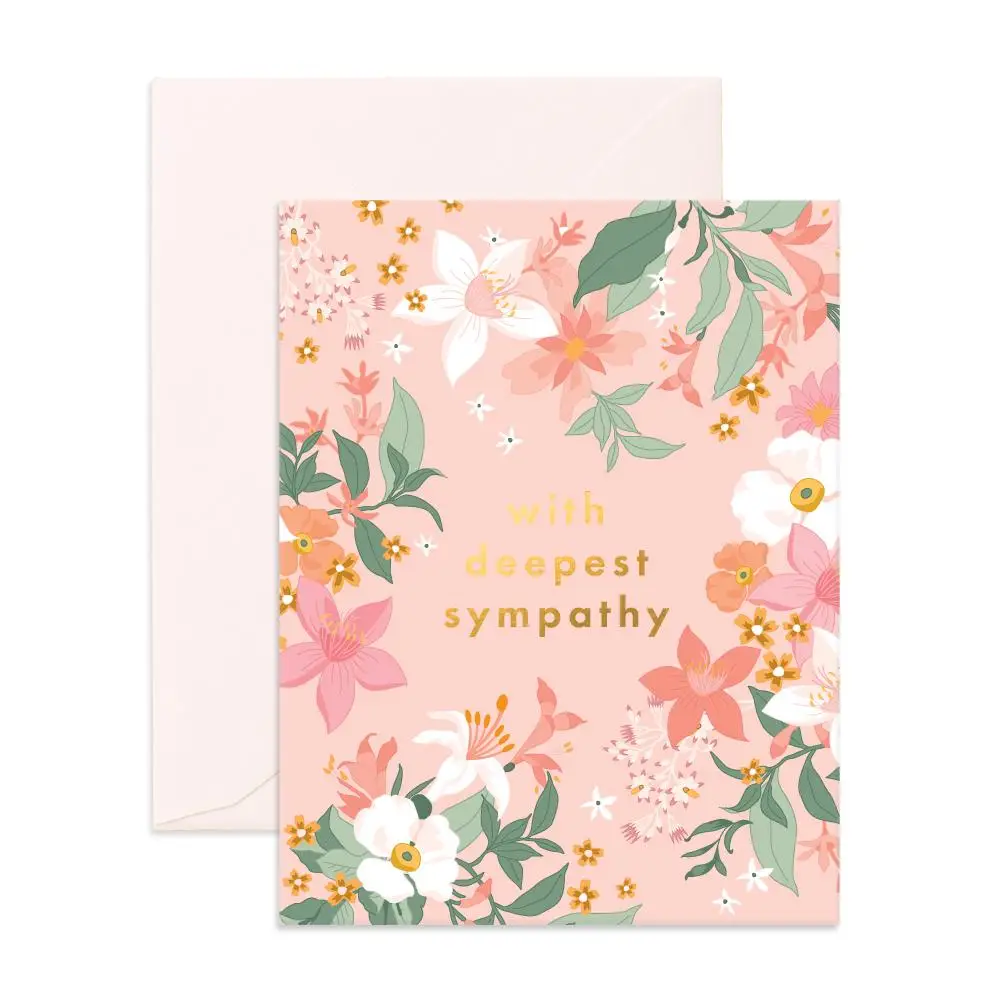 Fox & Fallow Deepest Sympathy Bohemia Greeting Card