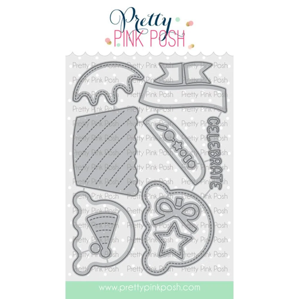 Pretty Pink Posh Big Birthday Cupcake Die Set