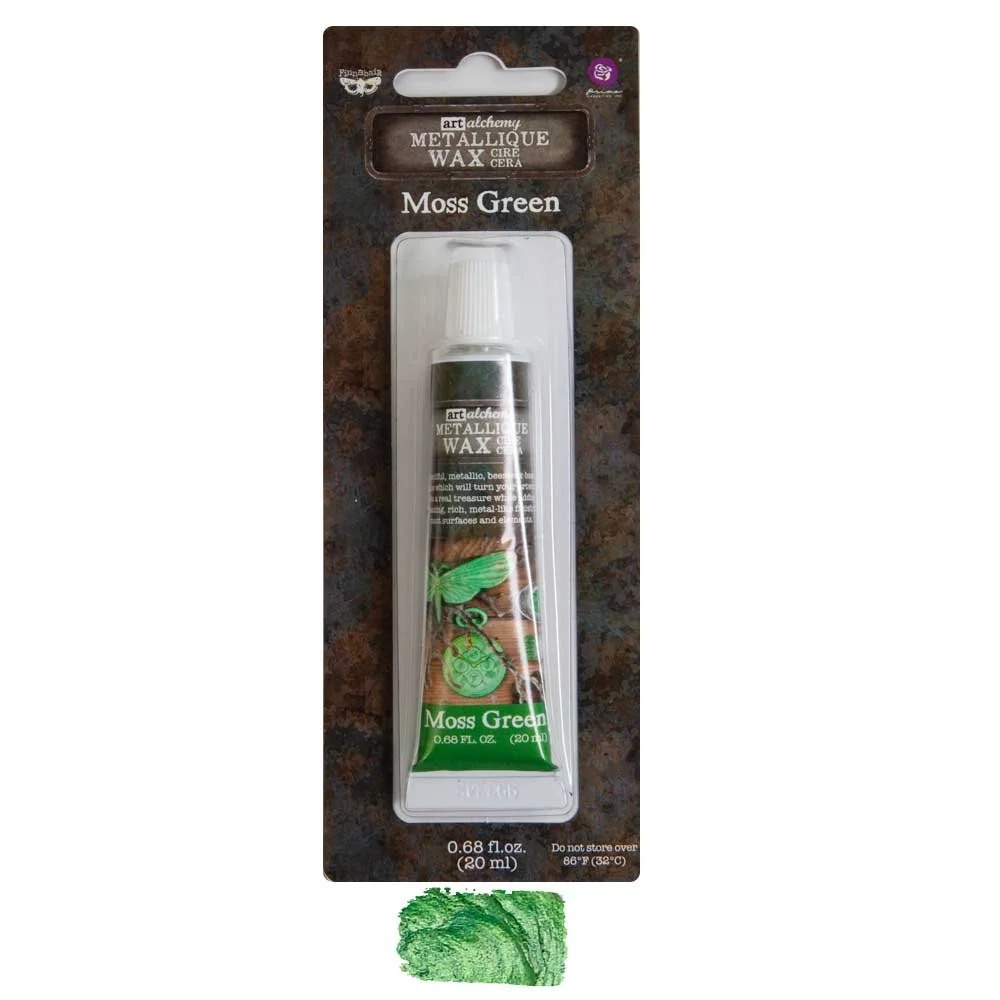 Prima Finnabair Art Alchemy Metallique Wax Moss Green