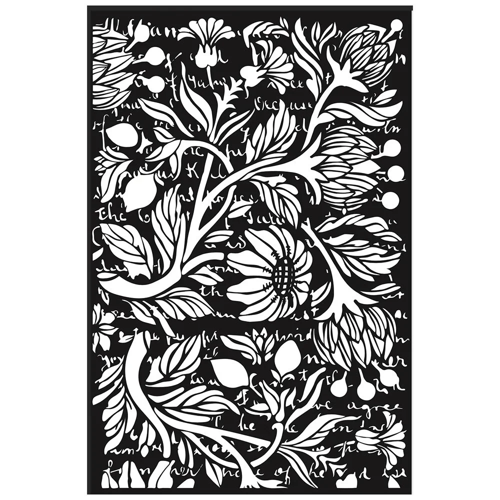 Finnabair 6x9 Stencil Secret Letters