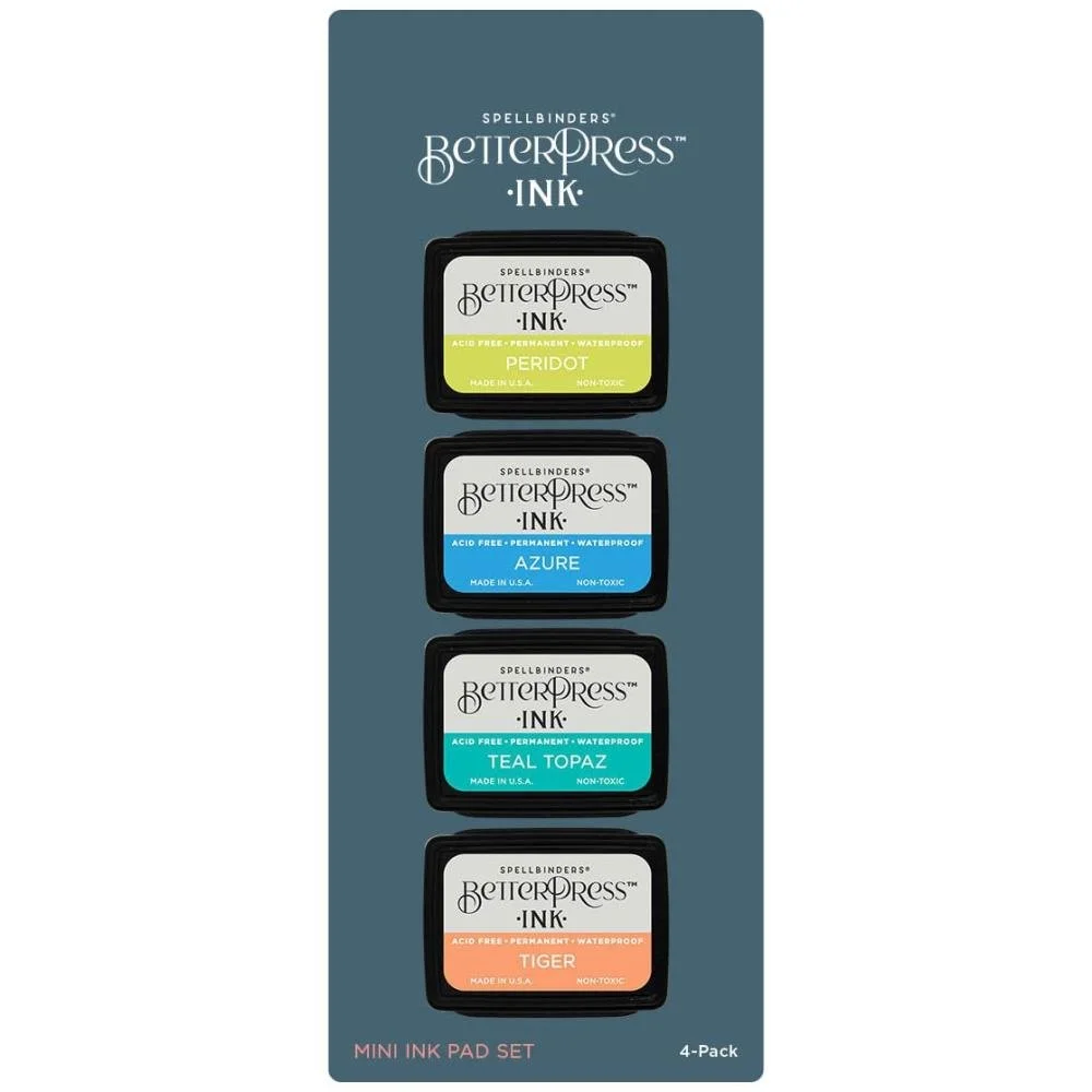 Spellbinders Betterpress Tropical Mini Ink Pad Set