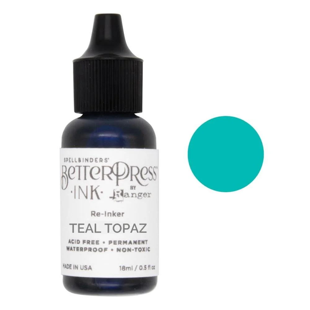 Spellbinders BetterPress Ink Reinker Teal Topaz