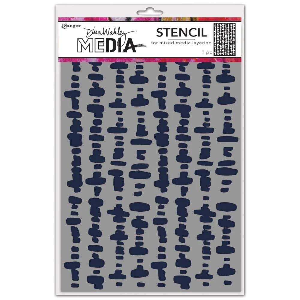 Dina Wakley Media 6" x 9" Stencil Dash Columns