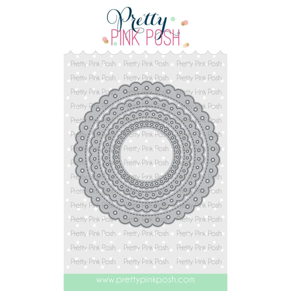 Pretty Pink Posh Eyelet Circles Metal Dies