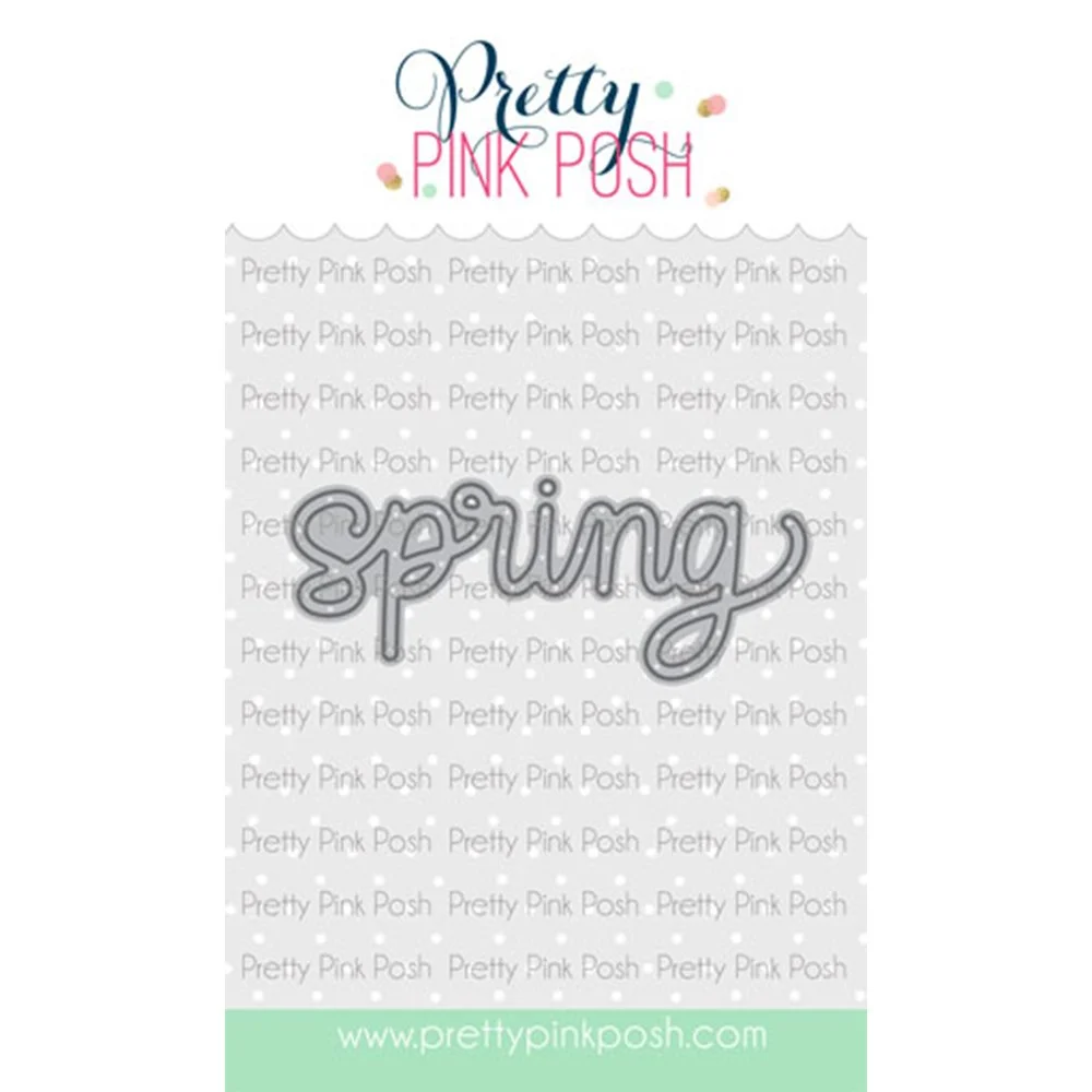 Pretty Pink Posh Spring Script Die