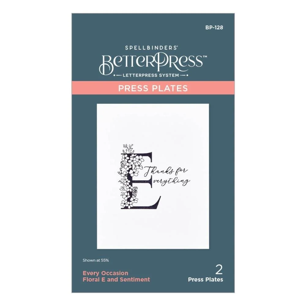 Spellbinders Betterpress Plate Every Occasion Floral E