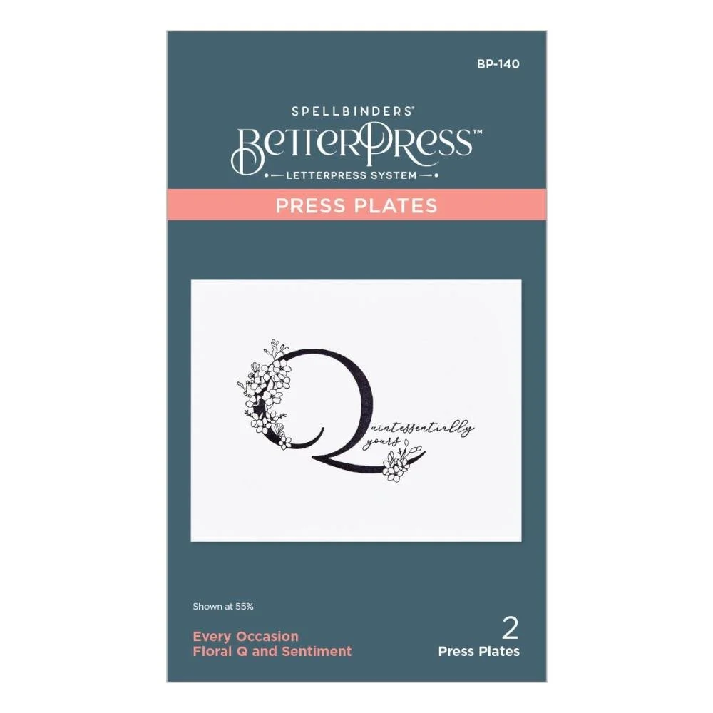Spellbinders Betterpress Plate Every Occasion Floral Q