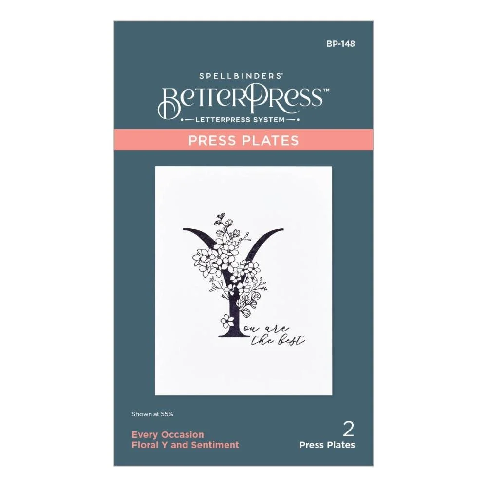Spellbinders Betterpress Plate Every Occasion Floral Y