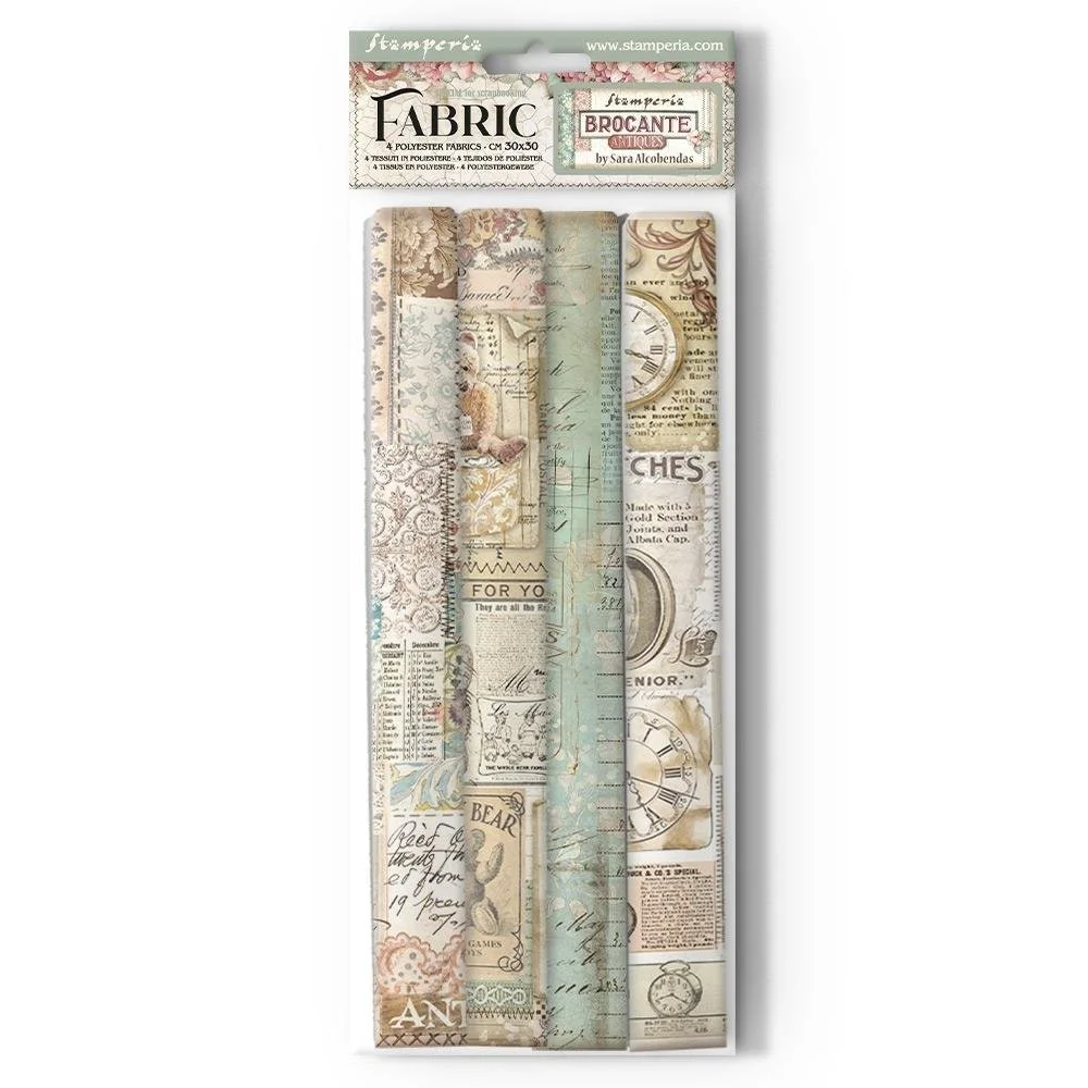 Stamperia Brocante Polyester Fabric 12" x 12"