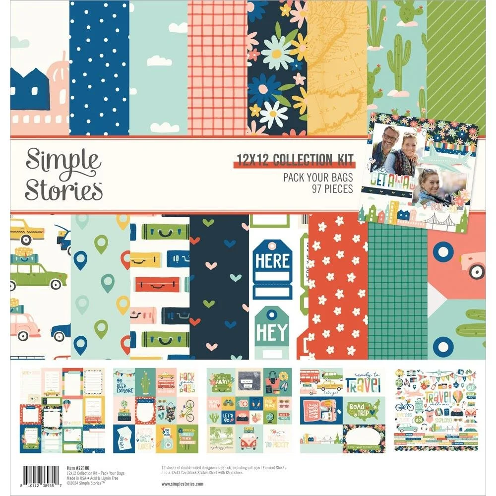 Simple Stories Pack Your Bags 12" x 12" Collection Kit