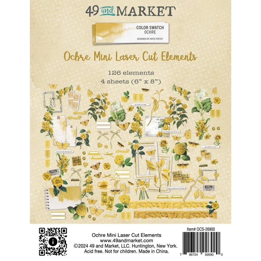 49 & Market Color Swatch Ochre Mini Laser Cut Outs Elements