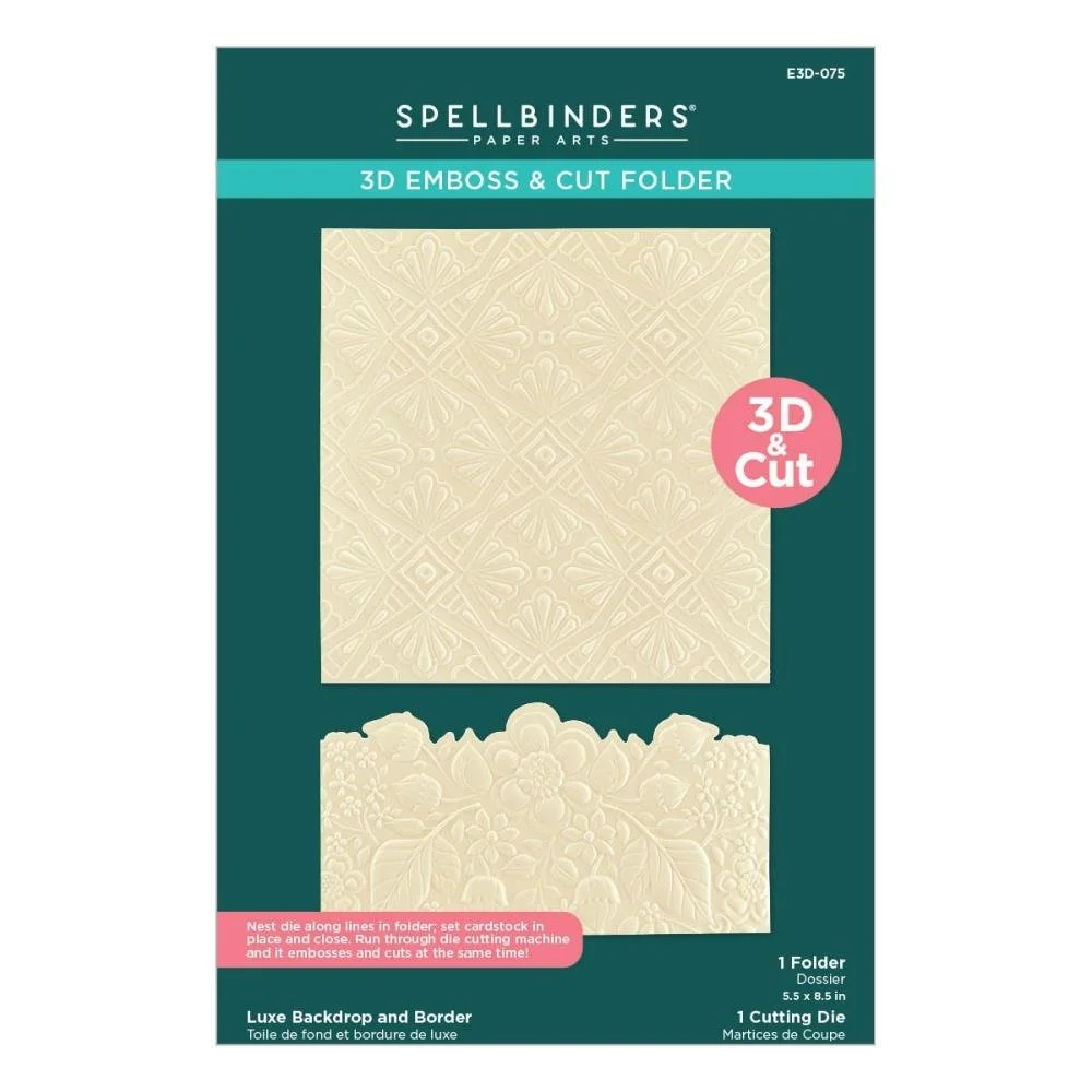 Cartella Per Embossing 14x22 Cm Spellbinders Cartella Per Goffratura 3D, ONE Goffratura Per Cardmaking
