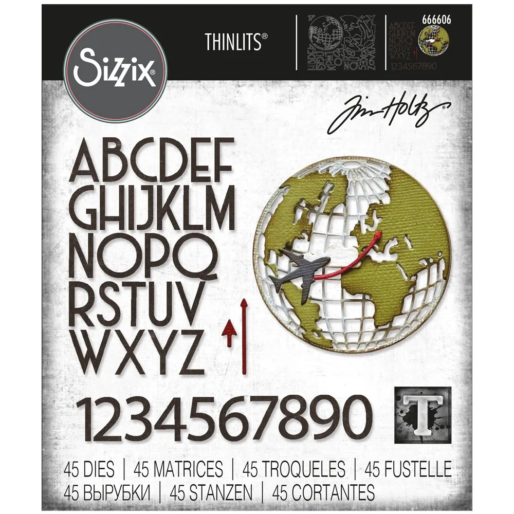 Tim Holtz Sizzix Thinlits Vault World Travel