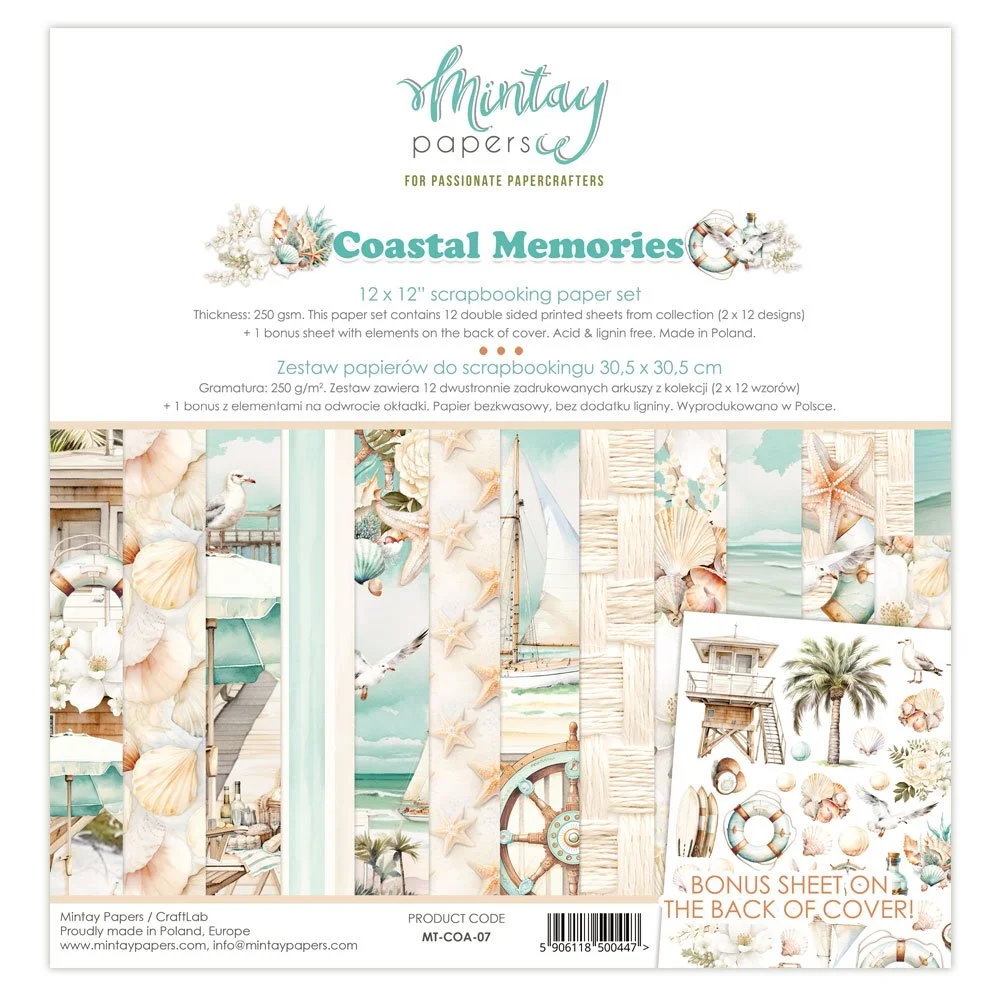 Mintay Coastal Memories 12" x 12" Paper Set