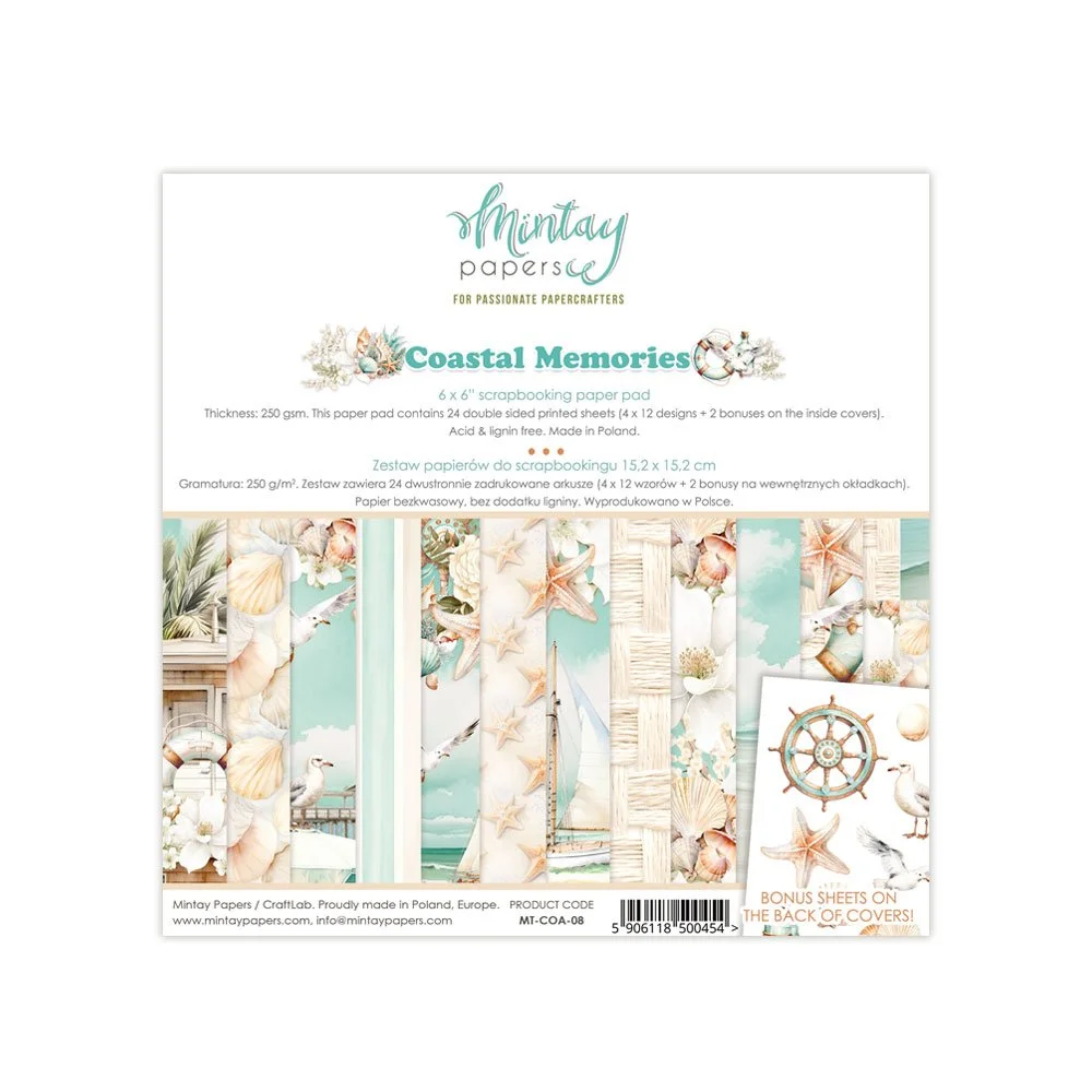 Mintay Coastal Memories 6" x 6" Paper Pad