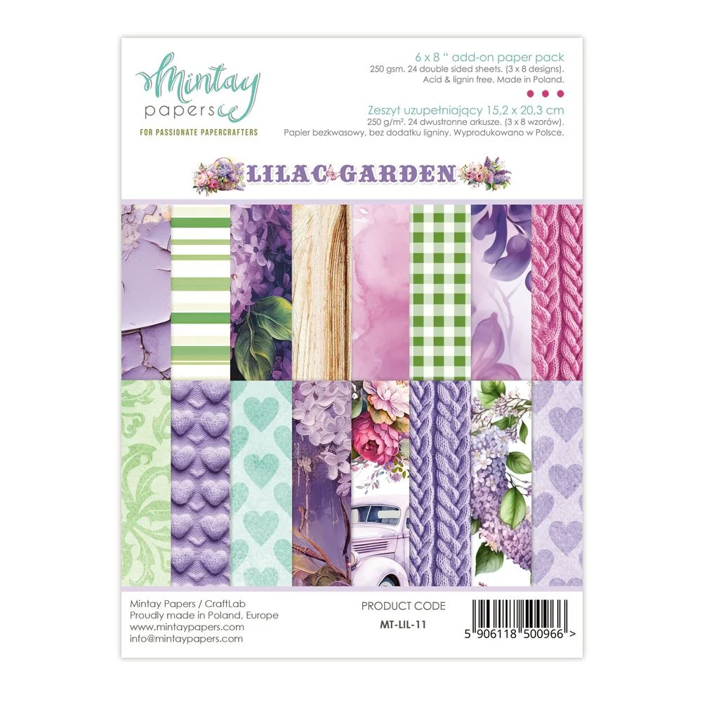 Mintay Lilac Garden 6" x 8" Add-On Paper Pad