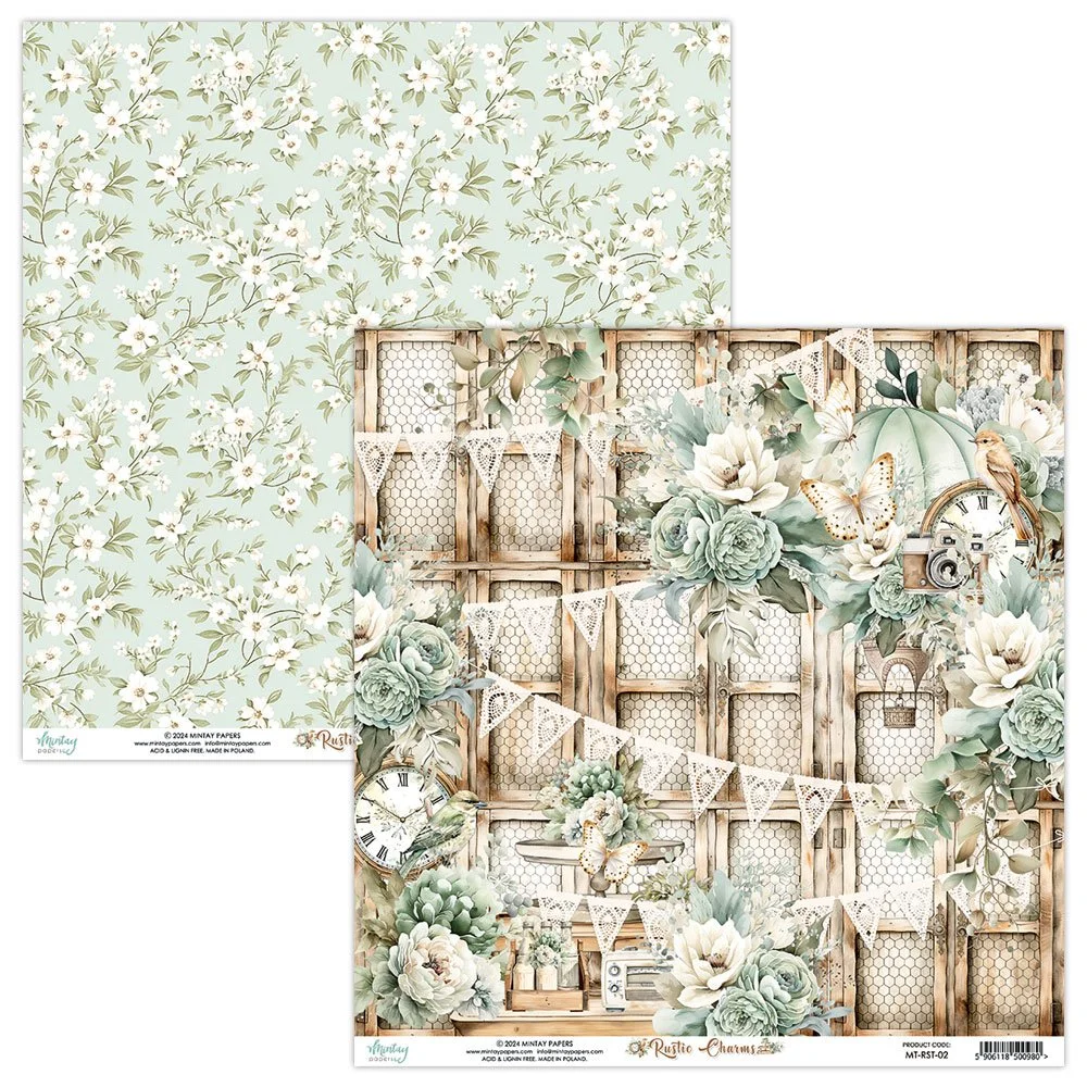 Mintay Rustic Charms 12" x 12" Paper 02