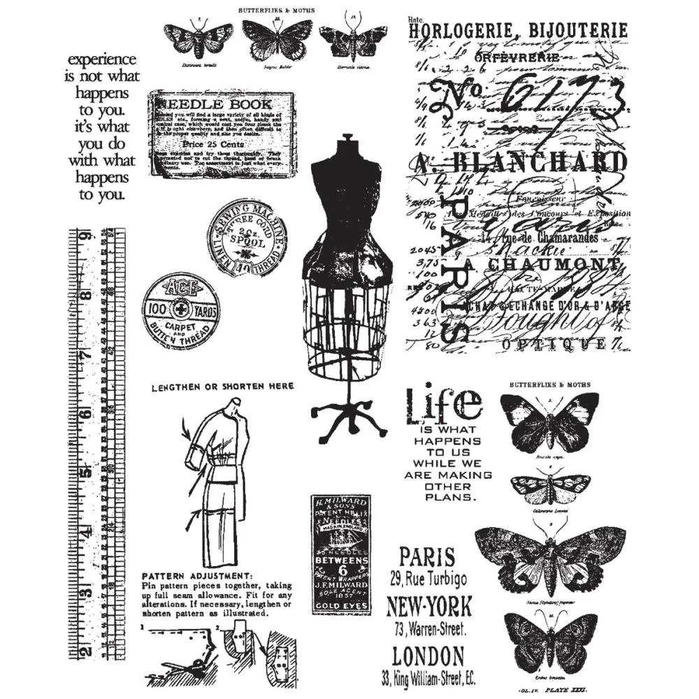 Tim Holtz Cling Stamps Attic Treasures