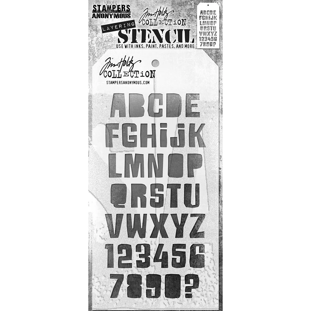 Tim Holtz Stencil Cut Out Alpha