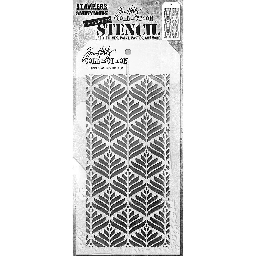 Tim Holtz Stencil Deco Leaf