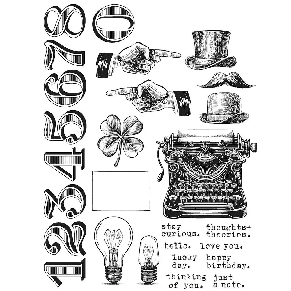 Tim Holtz Cling Stamps Curiosity Shop