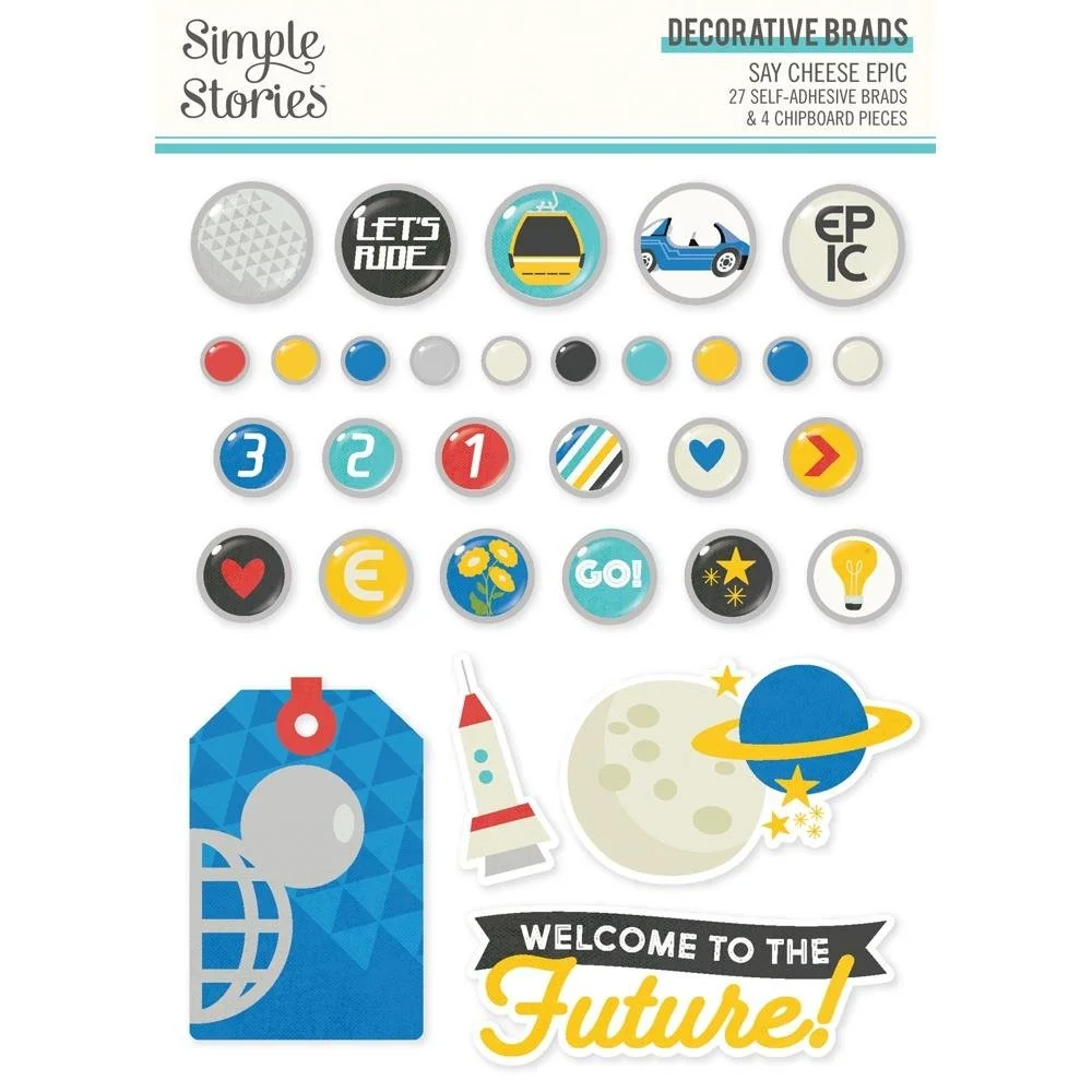 Simple Stories Say Cheese Epic Decorative Brads