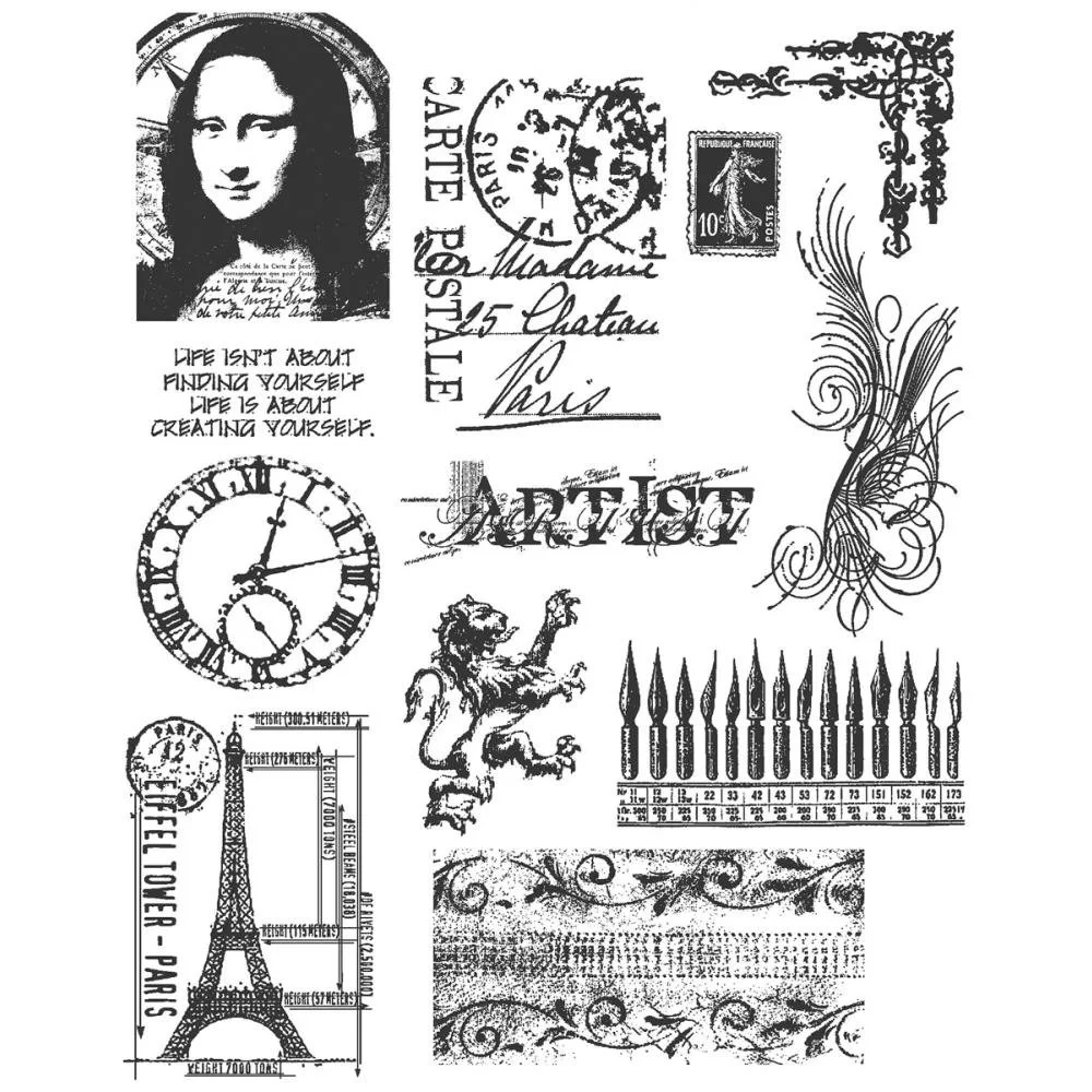 Tim Holtz Cling Stamps Mini Classics
