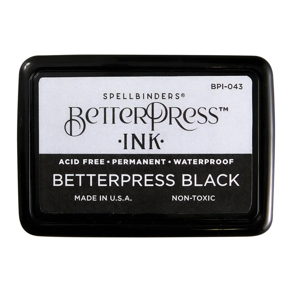 Spellbinders BetterPress Ink Pad Black Full Size