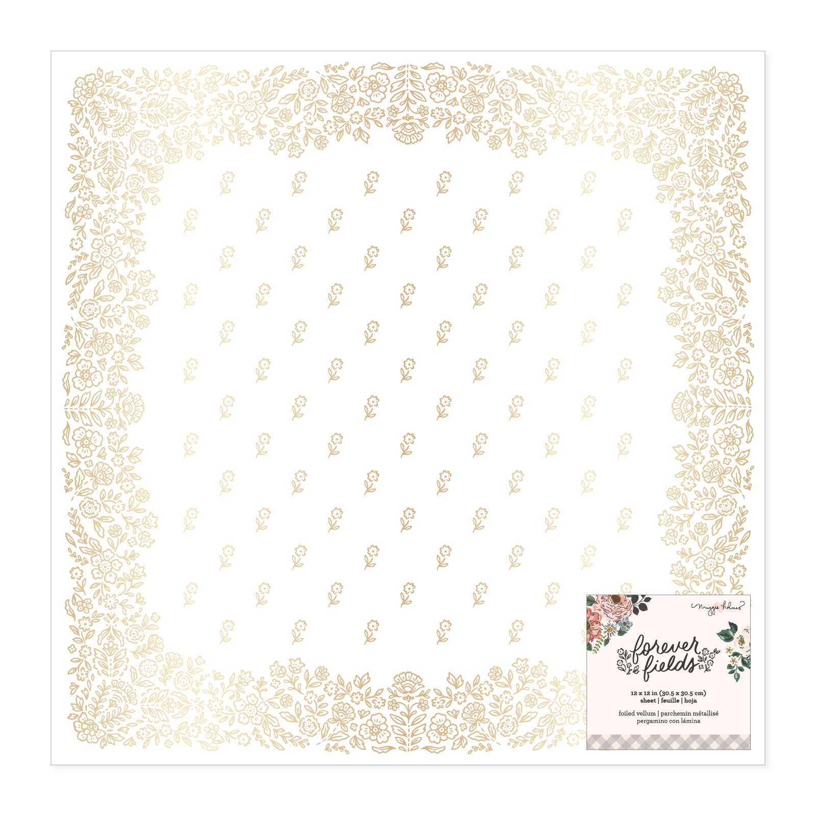 Maggie Holmes Forever Fields 12" x 12" Floral Vellum Specialty Paper