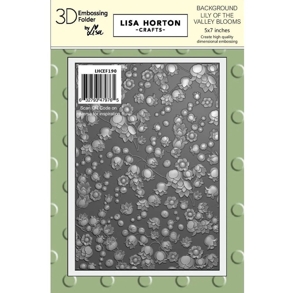 Lisa Horton Crafts 3D Embossing Folder Mini Blooms Lily Of The Valley