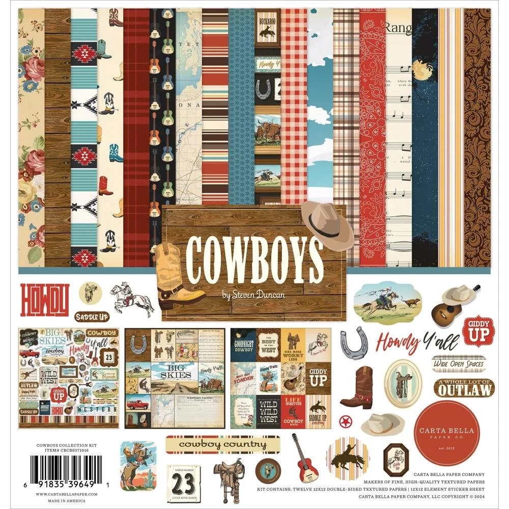 Carta Bella Cowboys 12" x 12" Collection Kit